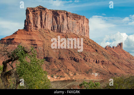 Red Cliff Butte, Castle Valley, Utah, USA Stockfoto