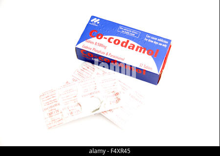 Co-Codamol Tabletten Paracetamol & Codein (Schmerzmittel) verwendet für kurzfristige Behandlung von akuten mäßige Schmerzen Stockfoto