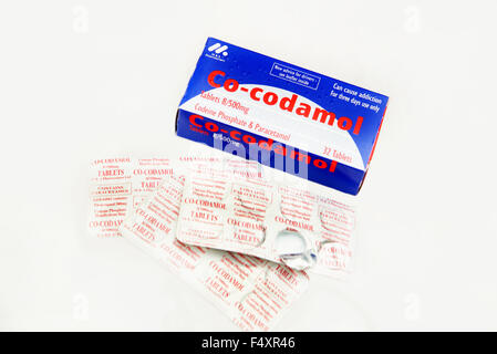 Co-Codamol Tabletten Paracetamol & Codein (Schmerzmittel) verwendet für kurzfristige Behandlung von akuten mäßige Schmerzen Stockfoto