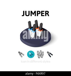 Jumper-Symbol im anderen Stil Stock Vektor