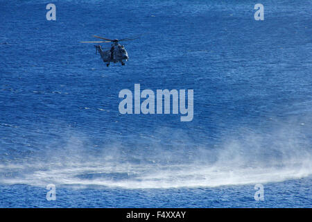 SAR-Manöver auf Lemnos Insel, Ägäis, Nordgriechenland. Stockfoto