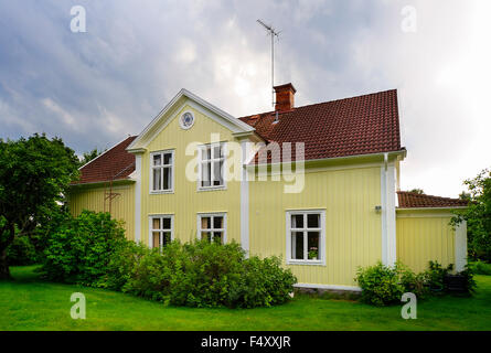 Astrid Lindgrens Geburtshaus, Barndomshem, Lindgrens Haus ab 1920, neue Mieter Haus, Vimmerby, Kalmar County Stockfoto