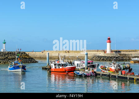 La Cotiniere, Frankreich 4 august 2015: Fischerhafen auf Oléron Insel, Charente-Maritime, Frankreich Stockfoto