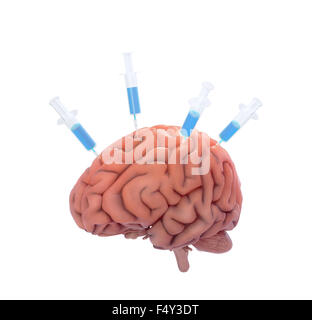 Stimulierende Drogen - Konzept Abbildung des Gehirns Stockfoto