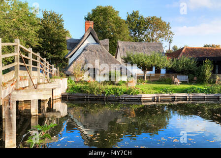 Brücke Cottage, Flatford, Suffolk, England, Vereinigtes Königreich Stockfoto