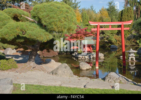 Japanischer Garten Symbolik in Tacoma, Washington. Stockfoto