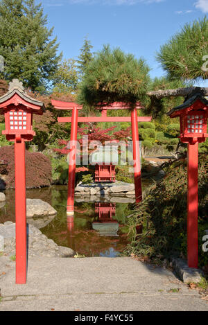 Japanischer Garten Symbolik in Tacoma, Washington. Stockfoto