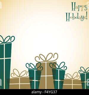 Weihnachten vorhanden Overlay-Karte im Vektorformat Stock Vektor