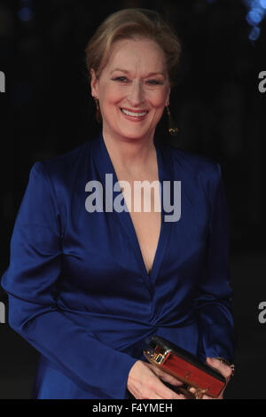 London, UK, 7. Oktober 2015: Meryl Streep besucht Suffragette Filmpremiere und Gala Abend der Eröffnung, 59. BFI London Film Festival ich Stockfoto