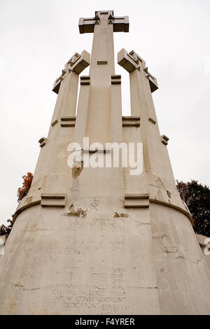 Hügel der drei Kreuze in Vilnius (Litauen) Stockfoto