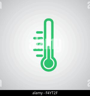 Flache grüne Symbol für Temperatur Stock Vektor