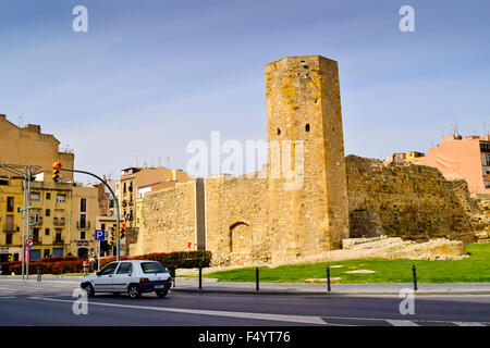 Turm der Nonnen auf den römischen Zirkus Ruinen von Tarraco. UNESCO-Weltkulturerbe. Tarragona, Katalonien, Spanien Stockfoto