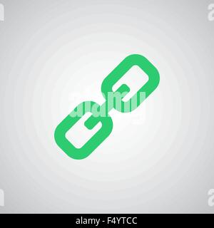 Flache grüne Links-Symbol Stock Vektor