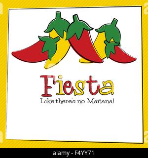 Hand gezeichnet Cinco De Mayo-Chilischote im Vektor-Format. Stock Vektor