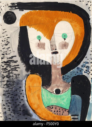 Paul Klee - Aquarelleskizze Zu "MA" (Aquarell-Skizze für "M. A.") Stockfoto