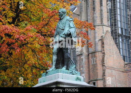 Statue von Graaf Jan van Nassau im Utrechter Dom Plein Stockfoto