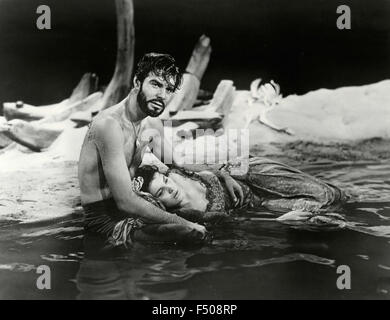 Die Schauspieler Louis Jourdan und Jean Peters in einer Szene aus dem Film "Anne of the Indies", USA 1951 Stockfoto