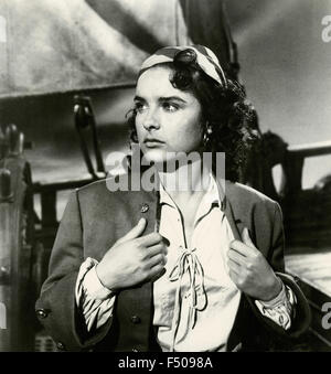 Die Schauspielerin Jean Peters in einer Szene aus dem Film "Anne of the Indies", USA 1951 Stockfoto