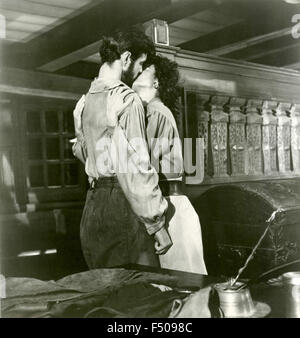 Die Schauspieler Louis Jourdan und Jean Peters in einer Szene aus dem Film "Anne of the Indies", USA 1951 Stockfoto