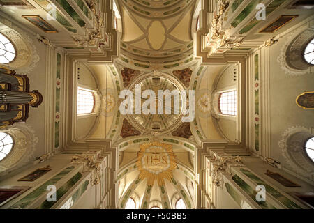 Decke der Jesuitenkirche in Mannheim, Baden-Württemberg, Deutschland, Europa Stockfoto