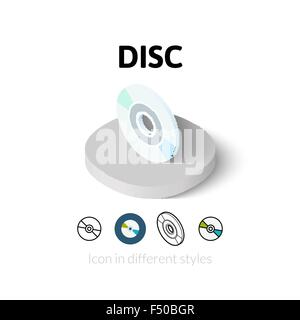 Disc-Symbol im anderen Stil Stock Vektor