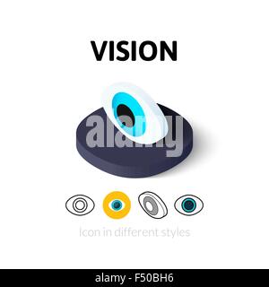 Vision-Symbol im anderen Stil Stock Vektor