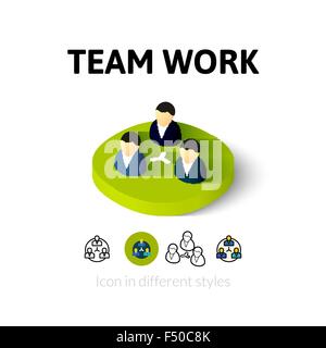 Symbol "Team Arbeit" in verschiedenen Stil Stock Vektor