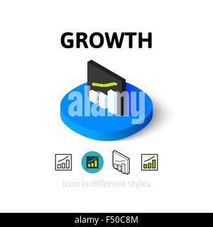 Wachstum-Symbol im anderen Stil Stock Vektor