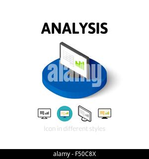 Analyse-Symbol im anderen Stil Stock Vektor