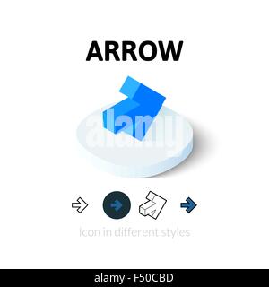 Pfeilsymbol in anderen Stil Stock Vektor