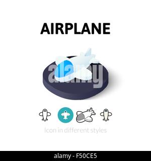 Flugzeug-Symbol in verschiedenen Stil Stock Vektor