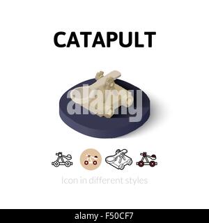 Katapult-Symbol im anderen Stil Stock Vektor
