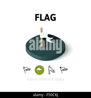 Flaggensymbol in anderen Stil Stock Vektor