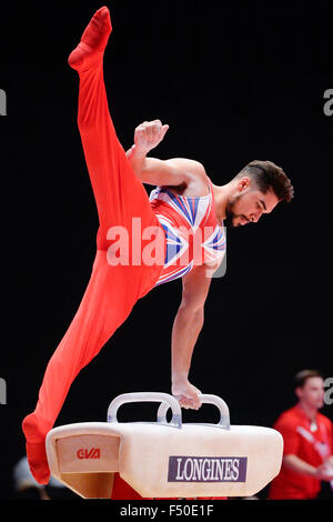 Birmingham, Vereinigtes Königreich. 25. Oktober 2015. Gymnastik World Championships Herren Qualifikation 25.10.15. Louis Smith Credit: ALAN EDWARDS/Alamy Live-Nachrichten Stockfoto