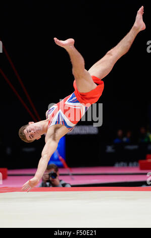 Birmingham, Vereinigtes Königreich. 25. Oktober 2015. Gymnastik World Championships Herren Qualifikation 25.10.15. Max Whitlock Credit: ALAN EDWARDS/Alamy Live-Nachrichten Stockfoto