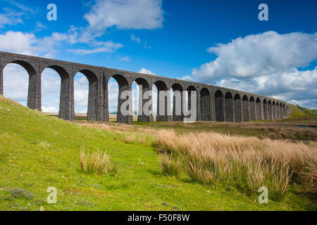 Berühmten Ribblehead-Viadukt in Yorkshire Dales National Park, Großbritannien Stockfoto