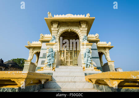 Die heilige Stätte von shatrunjaya enthält mehr als 850 Tempel auf einem Hügel und ist einer der wichtigsten Standorte für jains Pilgrim Stockfoto