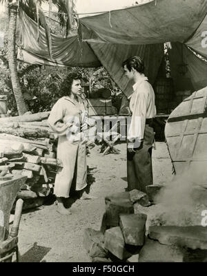 Die Schauspieler Louis Jourdan und Jean Peters in einer Szene aus dem Film "Anne of the Indies", USA 1951 Stockfoto