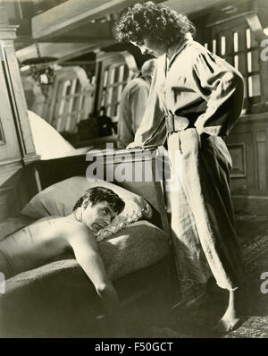 Die Schauspieler Louis Jourdan und Jean Peters in einer Szene aus dem Film "Anne of the Indies", USA 1951 Stockfoto