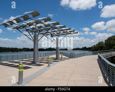 Der Boardwalk Trail Lady Bird Lake in Austin, Texas Stockfoto