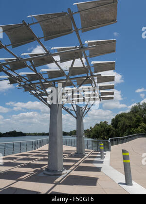 Der Boardwalk Trail Lady Bird Lake in Austin, Texas Stockfoto