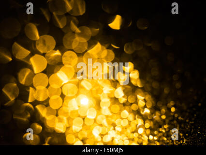 Abstrakte unscharfen Hintergrund mit gelben Lichter bokeh