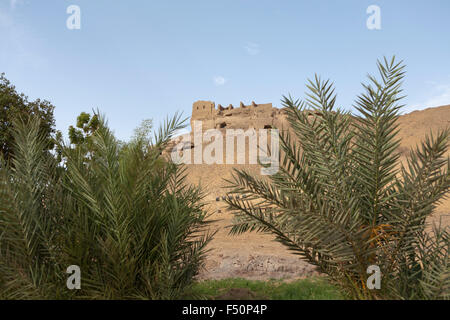 Qubbet el-Hawa-Grab des Windes, der gewölbte muslimischen Schrein in der Adligen Gräber, Aswan, Oberägypten Stockfoto