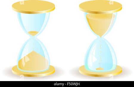 Zwei Sanduhr Vektor-icons Stock Vektor
