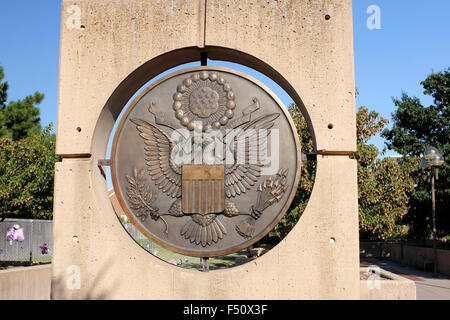 Das große Siegel vor der Gedenkstätte Oklahoma City in Oklahoma City Stockfoto