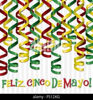 "Feliz Cinco De Mayo" (Happy 5. Mai) Karte im Vektorformat. Stock Vektor