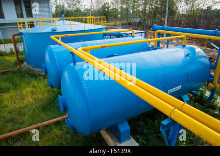 Kläranlagen Sie Wasserwerke in Thailand. Stockfoto