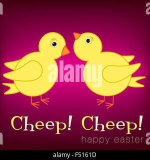 Osterküken Karte im Vektorformat Stock Vektor