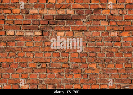 rote Ziegel kann Wand, durch als Hintergrundbild verwenden oder kopieren Platz für Werbung Stockfoto