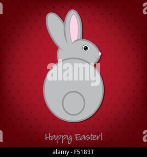 Ostern Hase Karte im Vektorformat. Stock Vektor